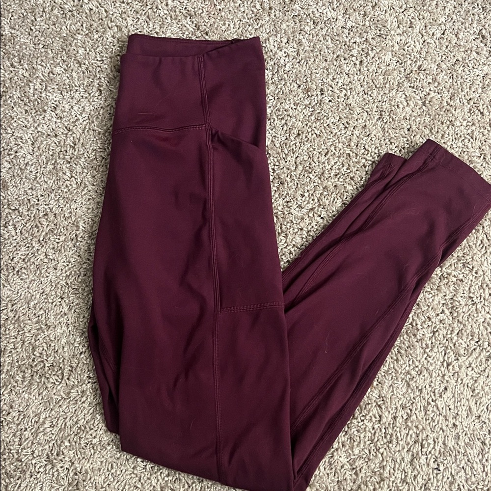 Girlfriend Collective High Rise Purple Pocket 7/8 Legging Size Medium